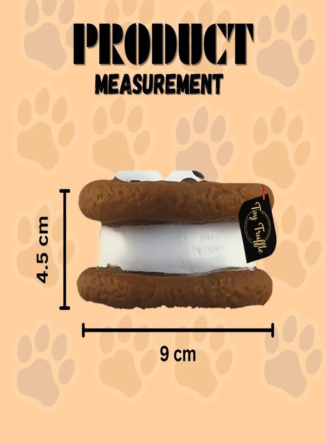 Toy Truffle Squeak & Play Rubber Cookie Shape Toy: Fun Rubber Chew Toy, Interactive Squeaky Toy, Interactive Rubber Toy, Squeak, Shake, & Repeat: Rubber Toys for Endless Canine Entertainment - Image 2